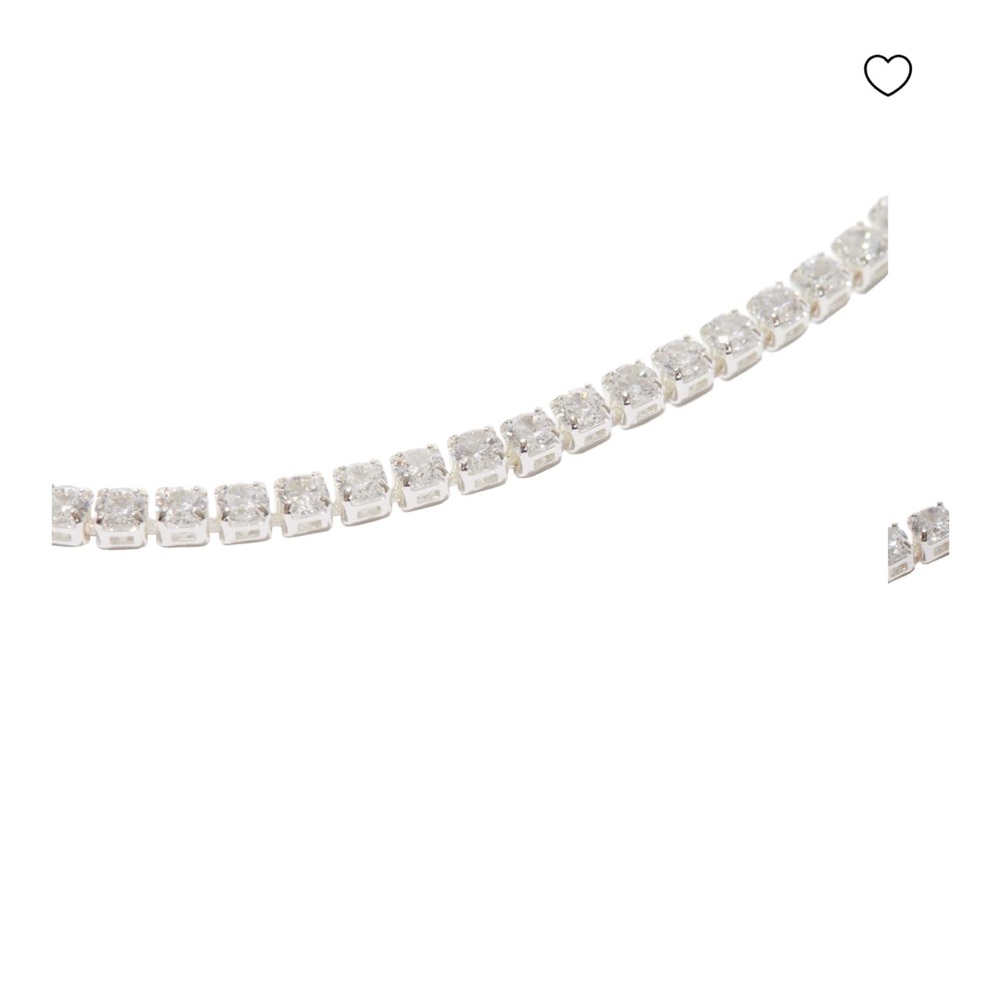 Silver Tennis Necklace - Picture 3 of 6